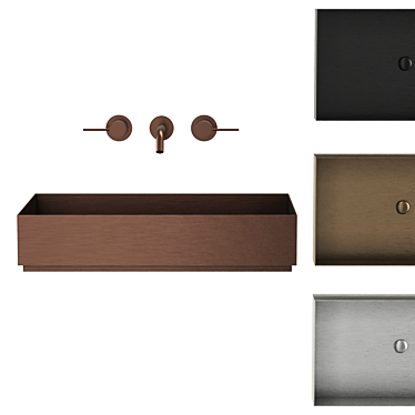 Gessi 316 Rectangular Sink 3D model image 1 