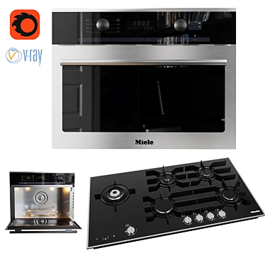 Miele Kitchen Appliance: Powerful Vray & Corona Engine 3D model image 1 