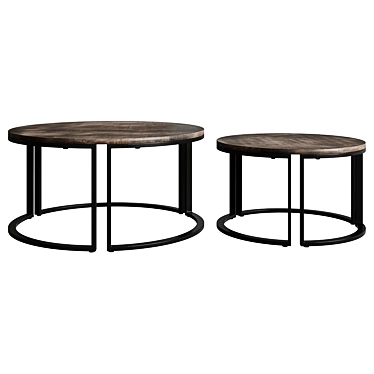Borough Wharf Coffee Tables - Elegant and Compact 3D model image 1 