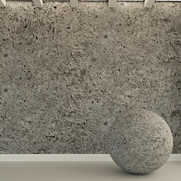 Vintage Concrete Wall Texture 3D model image 1 