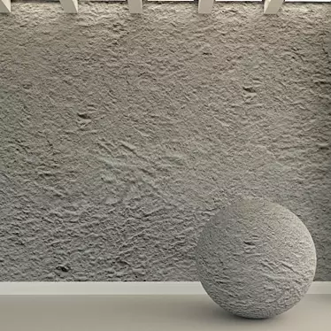 Vintage Concrete Wall: Old and Textured 3D model image 1 