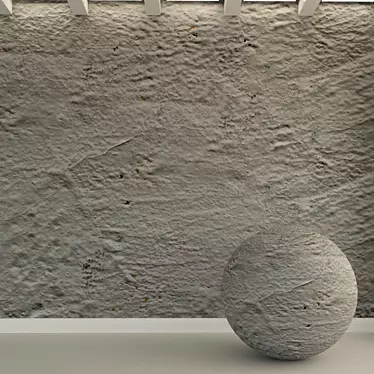 Vintage Concrete Wall Texture 3D model image 1 