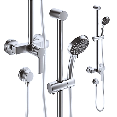 Sleek Vitra Shower System 3D model image 1 