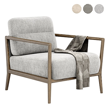 Elegant Carlton Armchair: Perfect Comfort 3D model image 1 