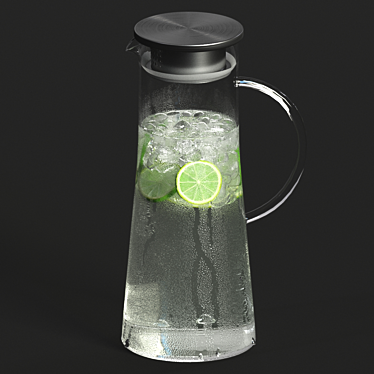 Refreshing Lemonade in Pitcher 3D model image 1 