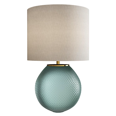 Elegant Gray Glass Table Lamp 3D model image 1 