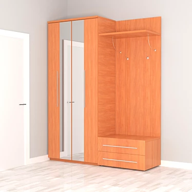 Modern Wardrobe with Spacious Storage 3D model image 1 
