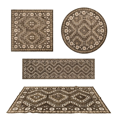 Versatile Rug Set: 8 Stunning Designs 3D model image 1 