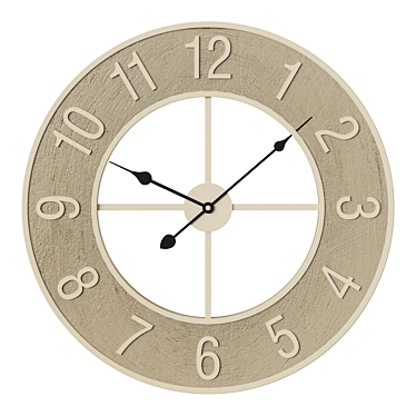 Rustic Charm Wall Clock 3D model image 1 