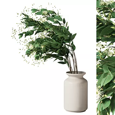 Elegant Eucalyptus Bouquet 3D model image 1 