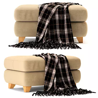 SK Design VITTORIO MT Pouf: Stylish and Versatile 3D model image 1 