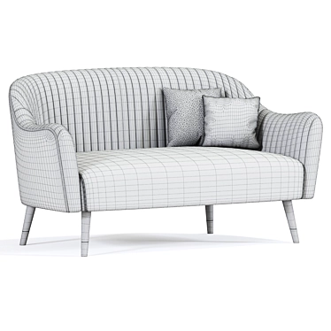 Modern Anna Seater Sofa 3D model image 1 