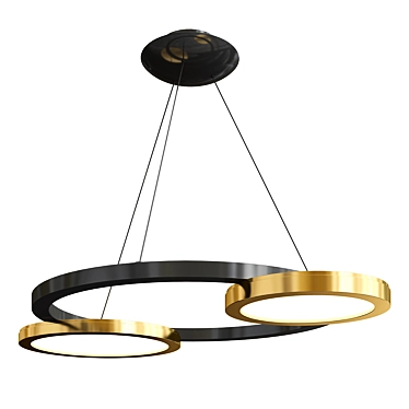 Elegant Illumination: VISIO Chandelier 3D model image 1 