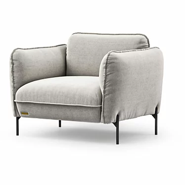 Seattle Frankof Armchair: Stylish Design, Custom Fabric Options 3D model image 1 