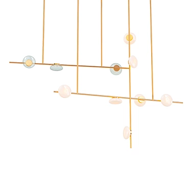 Stunning Double Chandelier: CETO 3D model image 1 