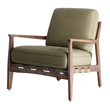 Sahara Tan Silas Chair: Modern Elegance in Comfort 3D model image 1 