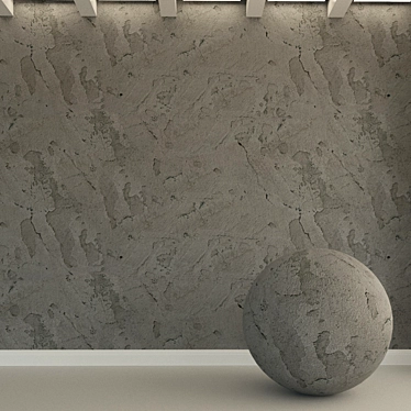 Vintage Concrete Wall 3D model image 1 