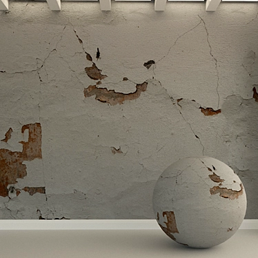 Vintage Concrete Wall Plaster 3D model image 1 