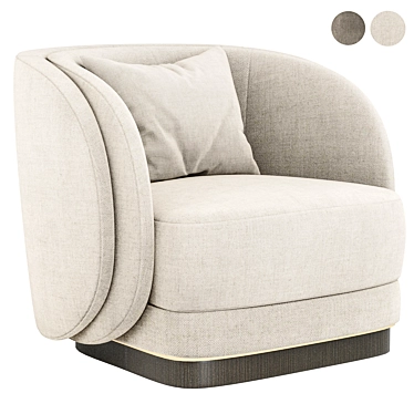 Elegant Ambrose Armchair: Perfect Blend of Style and Comfort 3D model image 1 
