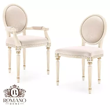 Luxury Handcrafted Milano Chair 3D model image 1 