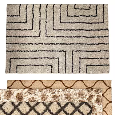 Luxury Faux Fur Rug 3D model image 1 