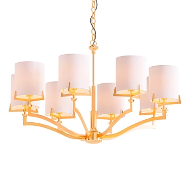 Elegant Devlyn 8-Light Chandelier 3D model image 1 