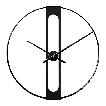 Golden Elegance Wall Clock 3D model image 1 