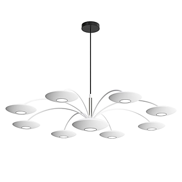 Modern UFO-style Pendant Light 3D model image 1 