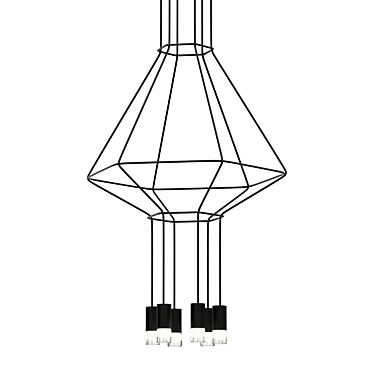 ImperiumLoft VIA Wireflow Chandelier 3D model image 1 