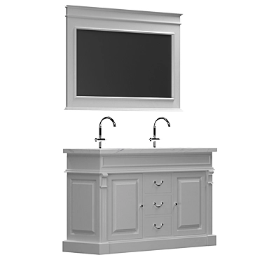 Cabinet for two washbasins Gerald II with mirror