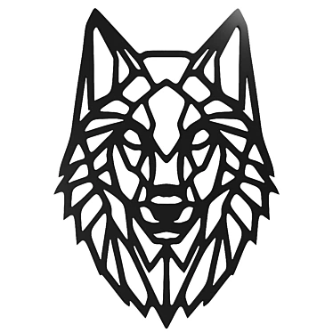 Geometric wooden wall panel "Wolf"