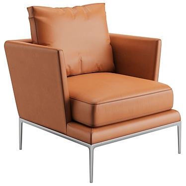 B&B Italia Atoll Armchair: Sleek, Modern Design 3D model image 1 