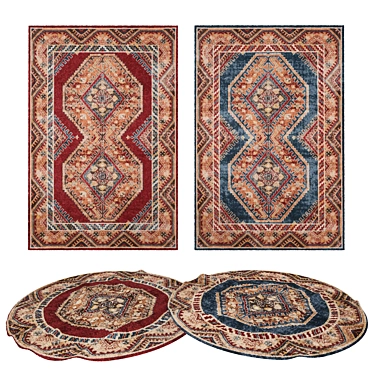 Versatile Rug Set: 8 Designs & 3 Render Options 3D model image 1 