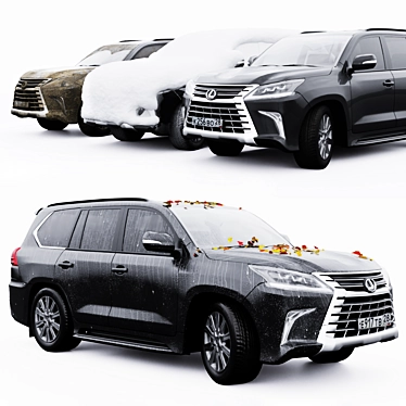 All-Weather Lexus LX570: Conquer Every Season 3D model image 1 