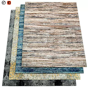 Luxury Textured Carpets | 200x300cm 3D model image 1 