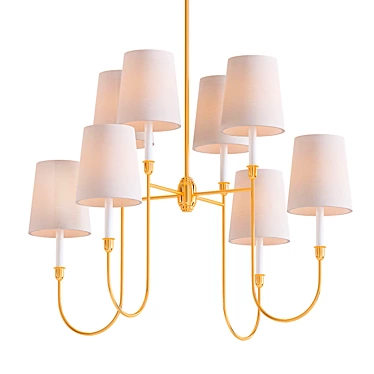 Elegant Vendome Large Chandelier 3D model image 1 