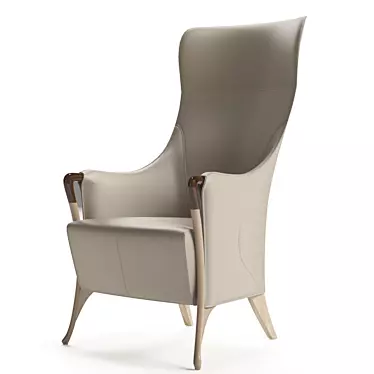 Luxury Giorgetti Progetti High-back Leather Armchair 3D model image 1 