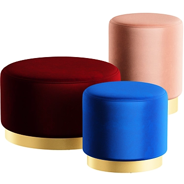 Romatti Sidetable Pouf - Stylish and Functional 3D model image 1 