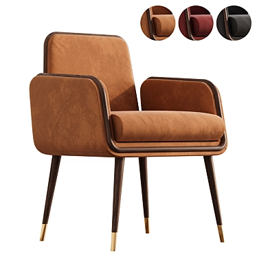 Elegant Mezzo Dining Chair 3D model image 1 