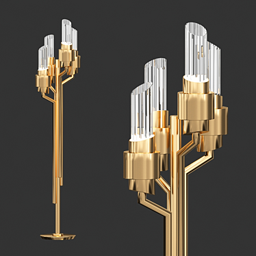 Elegant Crystal Tycho Floor 3D model image 1 