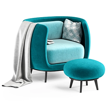 Pacific Moroso Contemporary Sofa 3D model image 1 
