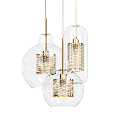 Catch Brass Pendant Light 3D model image 1 