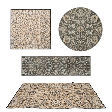 Versatile Set of 8 Rugs 3D model image 1 