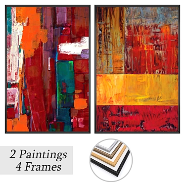 Elegant Wall Art Set with Frame Options (3764) 3D model image 1 