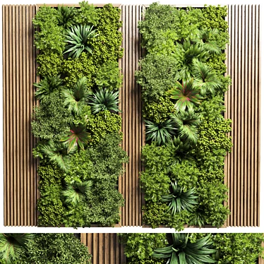 Fitowall Vertical Wood Frame Garden Decor 3D model image 1 