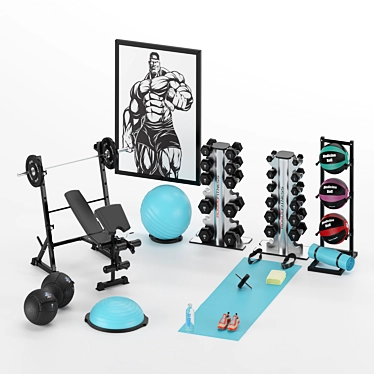 Ultimate Fitness Room Set 3D model image 1 