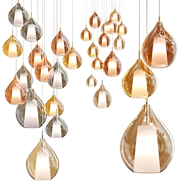 Elegant Glass Pendant: CIRCE by Concept Verre 3D model image 1 