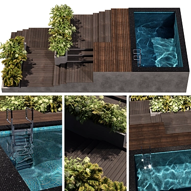 Luxury Pool with Stunning Landscape 3D model image 1 