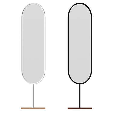 Sleek Oval Mirror: Willy 3D model image 1 