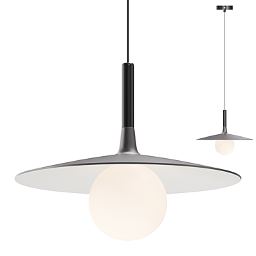 BOTEIN Pendant Lamp: Stylish Design, Matte Shade 3D model image 1 